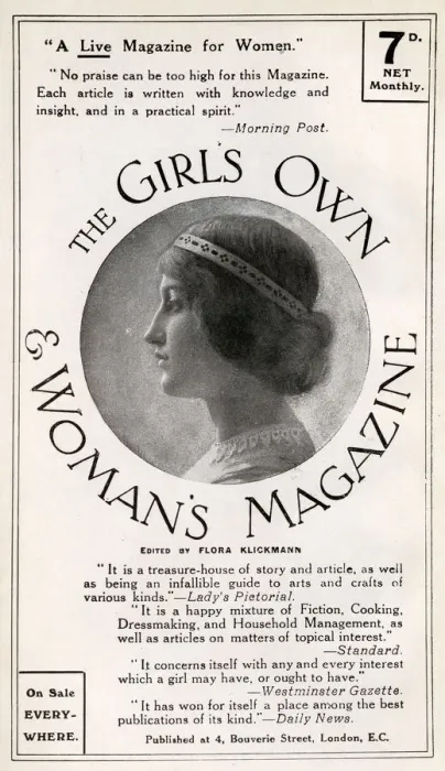 Framed Print : Advert for The Girls Own & Womans Magaazine Framed Print : Advert for The Girls Own & Womans Magaazine