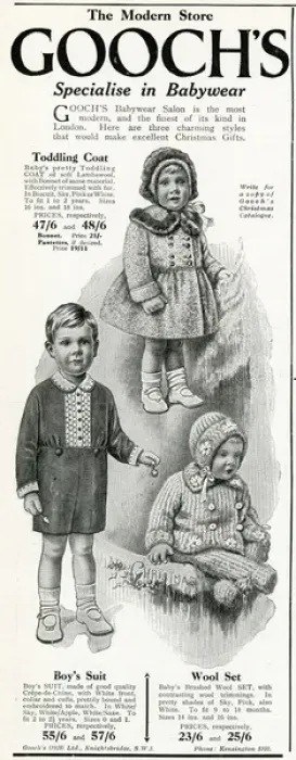 Framed Print : Advert for Goochs toddlers clothing 1929 Framed Print : Advert for Goochs toddlers clothing 1929