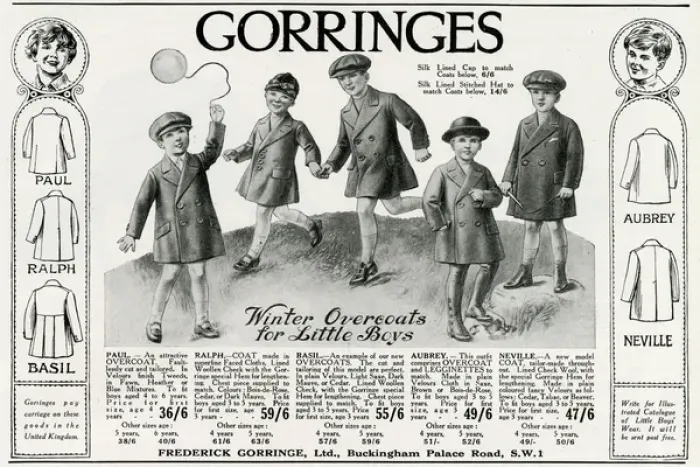 Framed Print : Advert for Gorringes childrens winter overcoats 1926 Framed Print : Advert for Gorringes childrens winter overcoats 1926