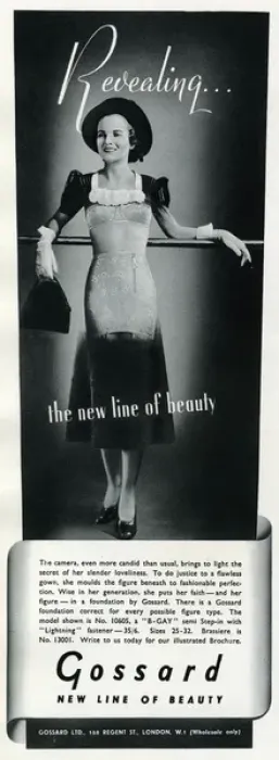 Framed Print : Advert for Gossard underwear 1937 Framed Print : Advert for Gossard underwear 1937