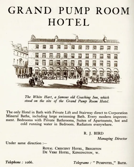 Framed Print : Advert, Grand Pump Room Hotel, Bath Framed Print : Advert, Grand Pump Room Hotel, Bath