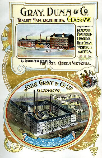 Advert, Gray, Dunn & Co, Glasgow, Scotland