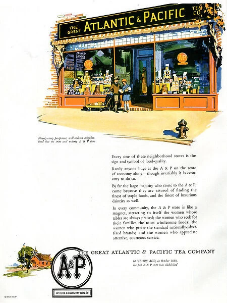Advert, The Great Atlantic & Pacific Tea Company Advert