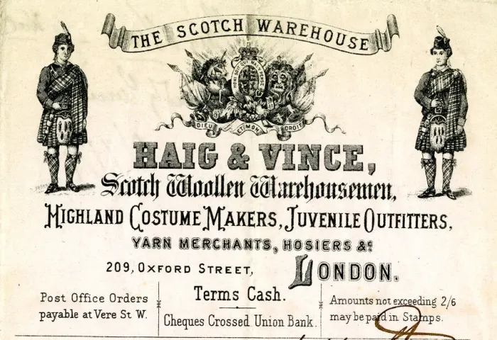 Framed Print : Advert, Haig & Vince, The Scotch Warehouse Framed Print : Advert, Haig & Vince, The Scotch Warehouse