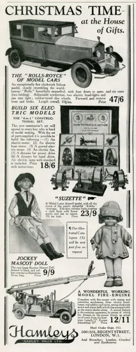 Framed Print : Advert for Hamleys Christmas toys 1929 Framed Print : Advert for Hamleys Christmas toys 1929