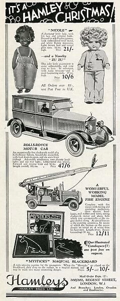 Advert for Hamleys Christmas toys 1929