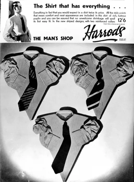Framed Print : Advertisement for Harrods Department Store, 1935 Framed Print : Advertisement for Harrods Department Store, 1935