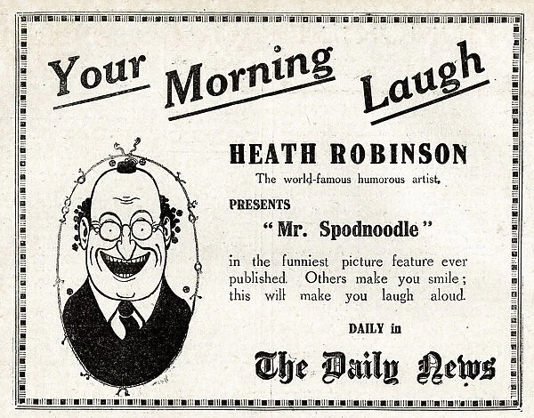 Advert, Heath Robinson in The Daily News
