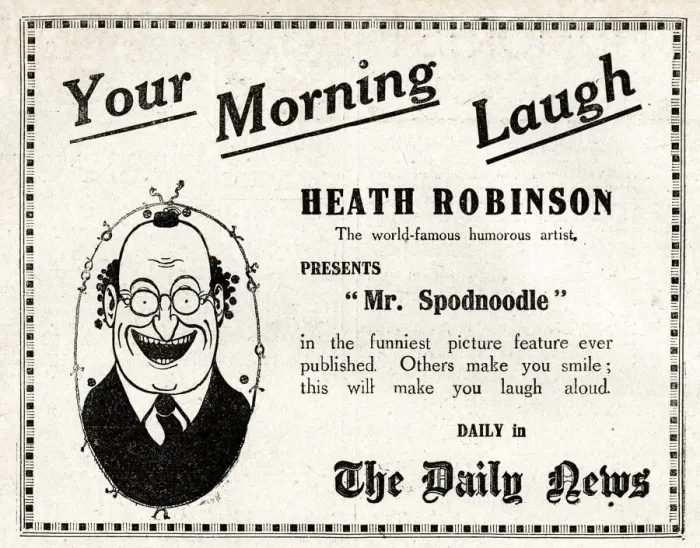 Framed Print : Advert, Heath Robinson in The Daily News Framed Print : Advert, Heath Robinson in The Daily News
