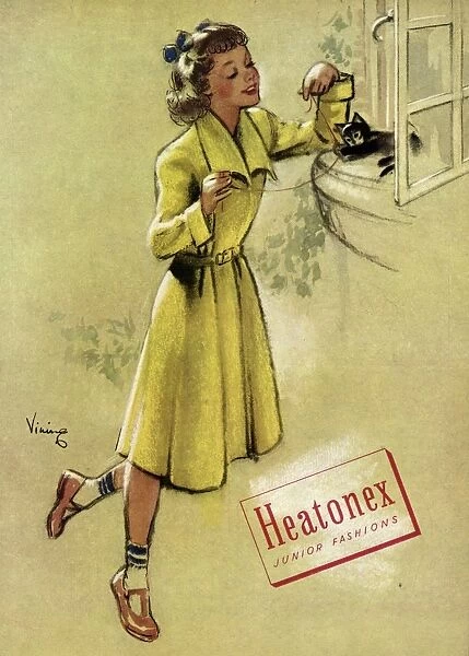 Advert for Heatonex girls coat 1950