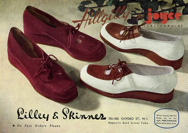 Advert for Hillgilly by Joyce California shoes 1946