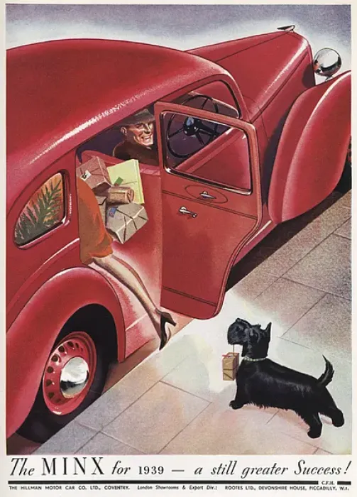 Framed Print : Advertisement for a Hillman Minx Framed Print : Advertisement for a Hillman Minx