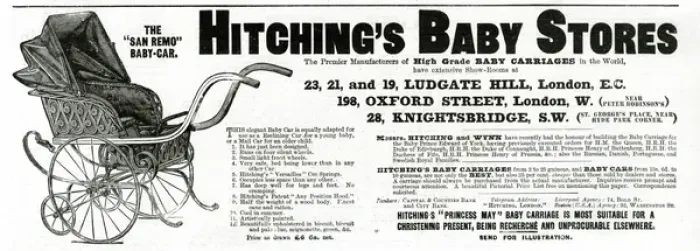 Framed Print : Advert for Hitchings Baby Store 1896 Framed Print : Advert for Hitchings Baby Store 1896