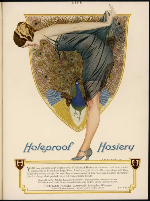 Framed Print : ADVERT  /  HOLEPROOF 1924
