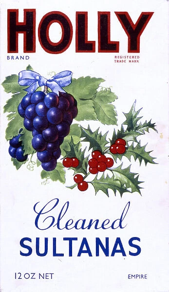 Advert, Holly Brand Cleaned Sultanas