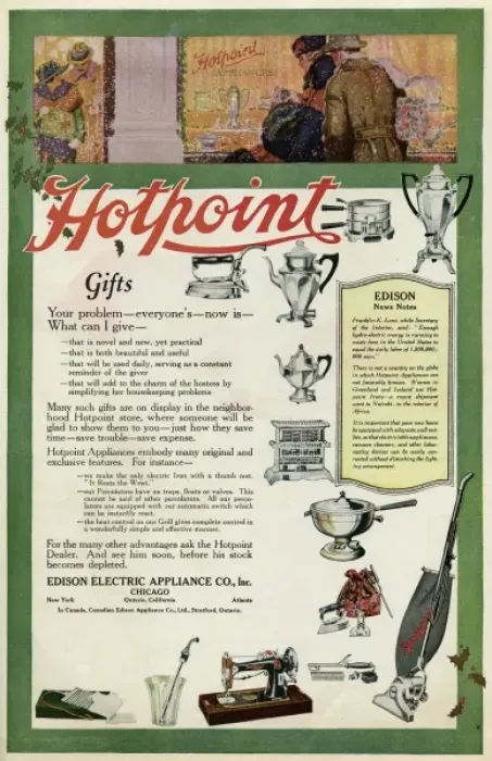 Framed Print : Advertisement for Hotpoint gifts for Christmas Framed Print : Advertisement for Hotpoint gifts for Christmas