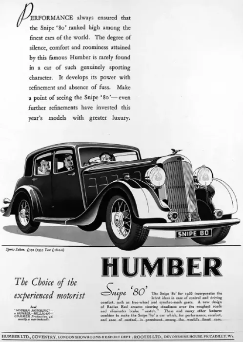 Framed Print : Advertisement for Humber cars Framed Print : Advertisement for Humber cars