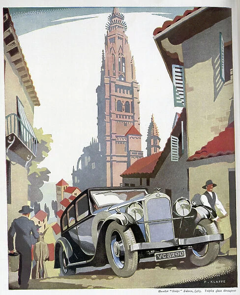 An advert for Humber cars, featuring an illustration of the 'Snipe' Saloon. Date: circa 1932