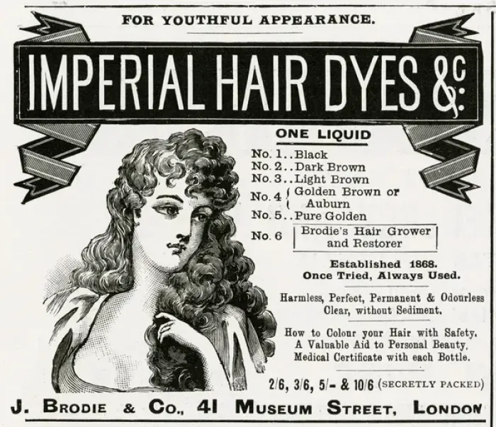 Framed Print : Advert for Imperial hair dyes 1896 Framed Print : Advert for Imperial hair dyes 1896