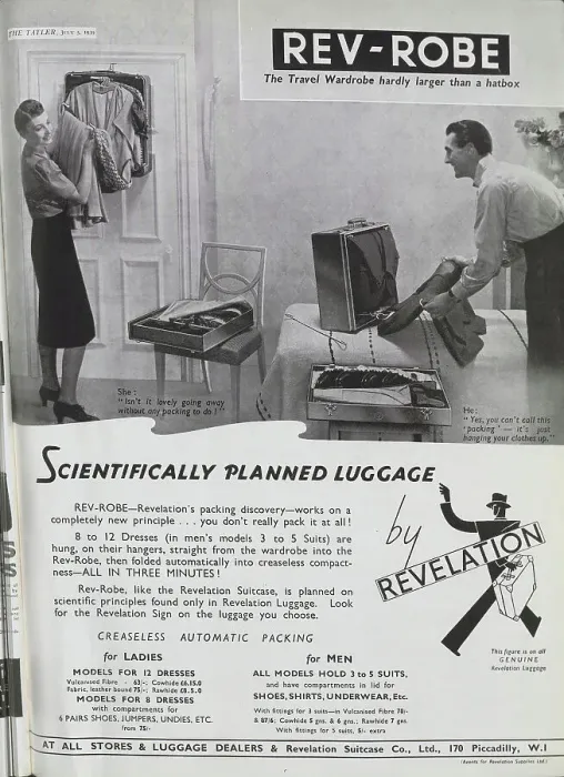 Framed Print : Advert for the innovative Rev-Robe luggage Framed Print : Advert for the innovative Rev-Robe luggage
