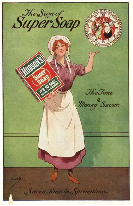 Framed Print : Advertising Insert - Hudsons Super Soap Framed Print : Advertising Insert - Hudsons Super Soap