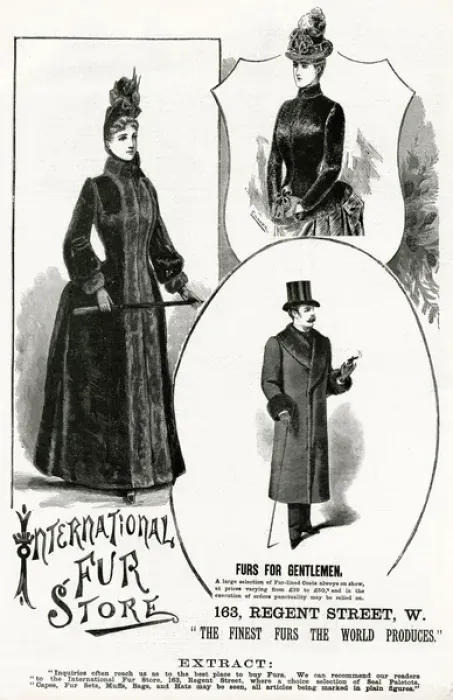 Framed Print : Advert for International Fur Store 1888 Framed Print : Advert for International Fur Store 1888