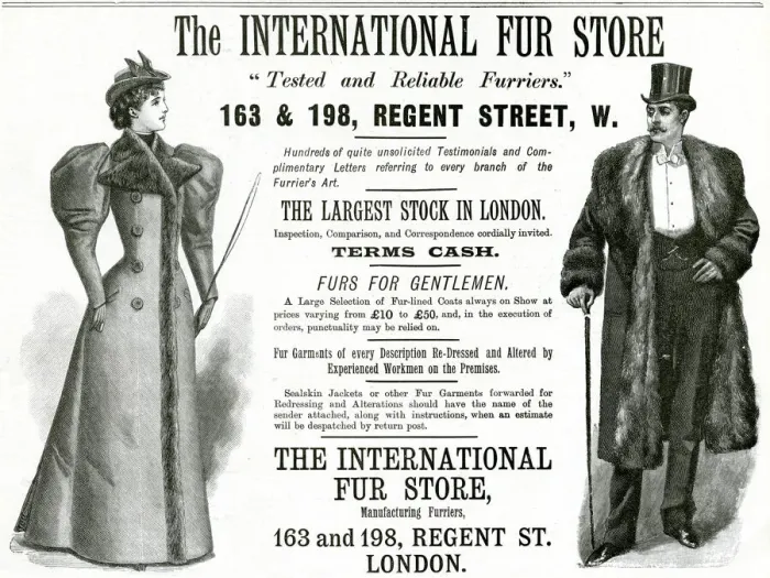 Framed Print : Advert for International Fur Store 1893 Framed Print : Advert for International Fur Store 1893