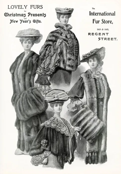 Framed Print : Advert for International Fur Store 1903 Framed Print : Advert for International Fur Store 1903