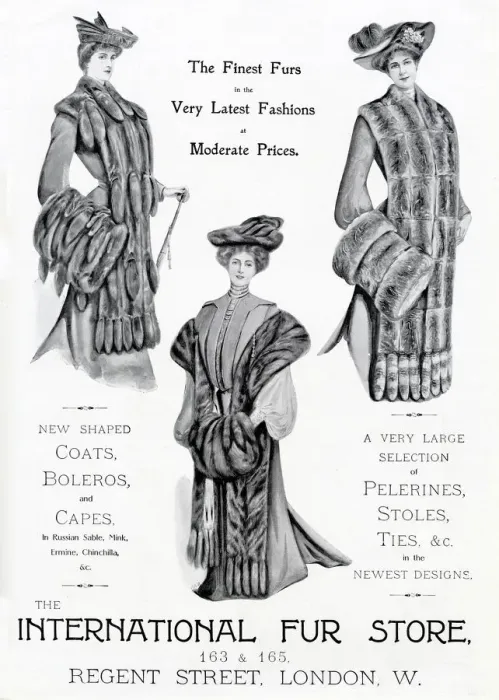 Framed Print : Advert for International Fur Store 1903 Framed Print : Advert for International Fur Store 1903
