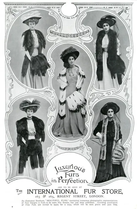 Framed Print : Advert for International Fur Store 1907 Framed Print : Advert for International Fur Store 1907