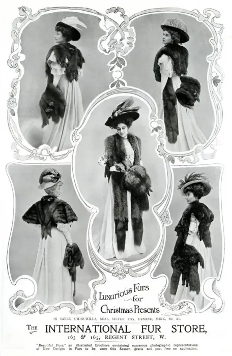 Framed Print : Advert for International Fur Store 1907 Framed Print : Advert for International Fur Store 1907