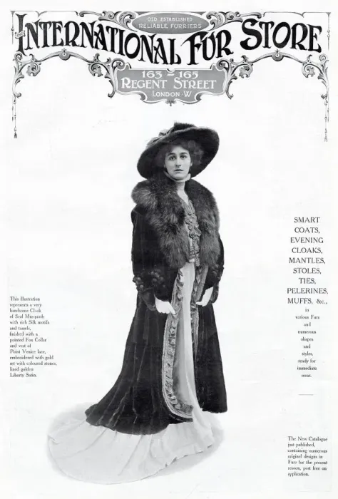 Framed Print : Advert for International Fur Store 1908 Framed Print : Advert for International Fur Store 1908