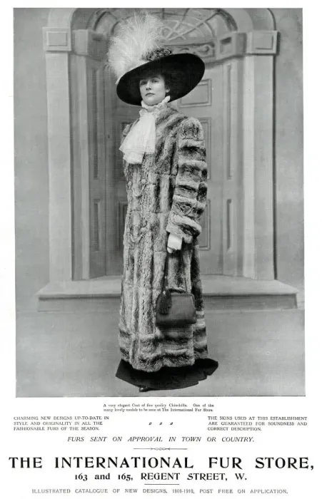 Framed Print : Advert for International Fur Store 1909 Framed Print : Advert for International Fur Store 1909