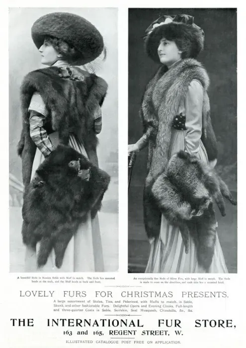 Framed Print : Advert for International Fur Store 1909 Framed Print : Advert for International Fur Store 1909