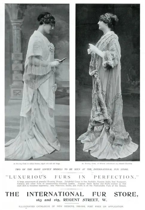 Framed Print : Advert for International Fur Store 1909 Framed Print : Advert for International Fur Store 1909