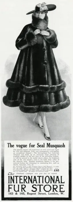 Framed Print : Advert for International Fur Store 1916 Framed Print : Advert for International Fur Store 1916