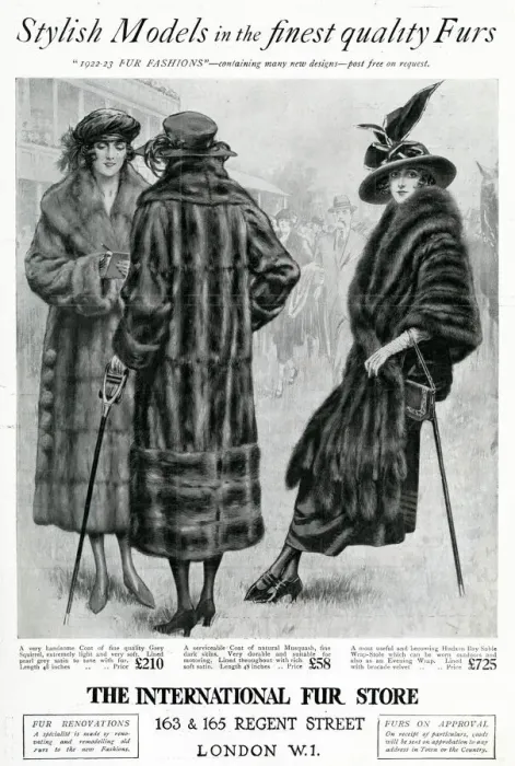 Framed Print : Advert for International Fur Store 1922 Framed Print : Advert for International Fur Store 1922
