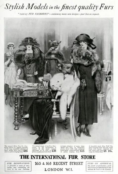 Framed Print : Advert for International Fur Store 1922 Framed Print : Advert for International Fur Store 1922