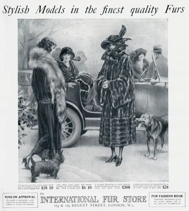Framed Print : Advert for International Fur Store 1922 Framed Print : Advert for International Fur Store 1922