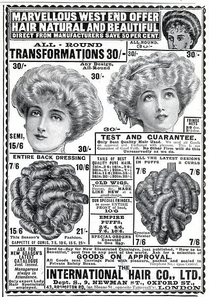Advert for International Hair Co. 1910