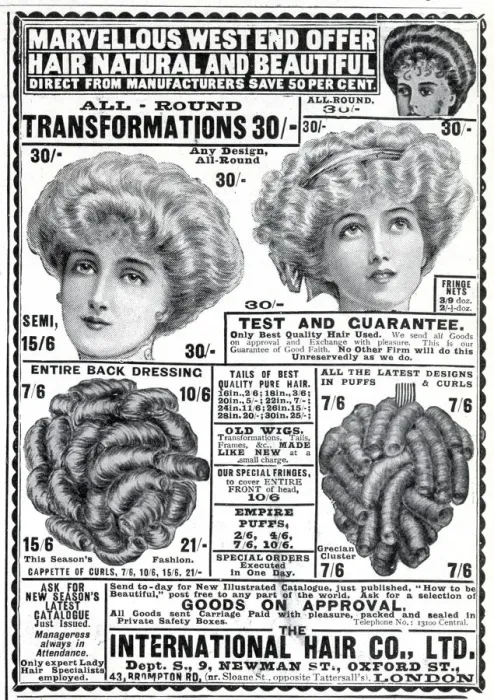 Framed Print : Advert for International Hair Co. 1910 Framed Print : Advert for International Hair Co. 1910