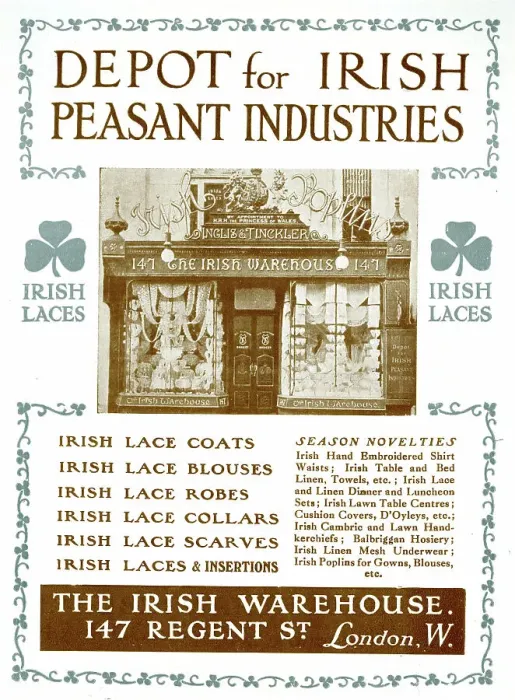 Framed Print : Advert, The Irish Warehouse, Regent Street, London