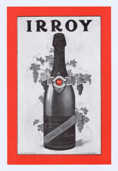 Framed Print : Advert for Irroy Champagne, 1927 Framed Print : Advert for Irroy Champagne, 1927
