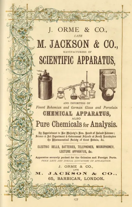 Framed Print : Advert, J Orme & Co, scientific apparatus Framed Print : Advert, J Orme & Co, scientific apparatus
