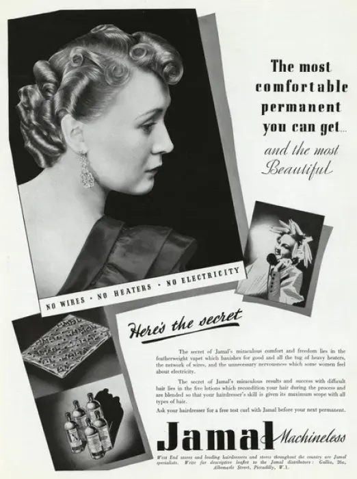 Framed Print : Advert for Jamal machineless hair lotions 1938 Framed Print : Advert for Jamal machineless hair lotions 1938