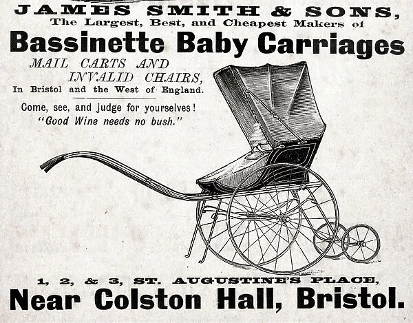 Advert, James Smith & Sons, Baby Carriages