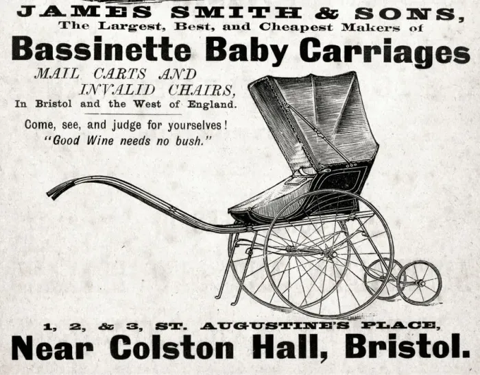 Framed Print : Advert, James Smith & Sons, Baby Carriages Framed Print : Advert, James Smith & Sons, Baby Carriages