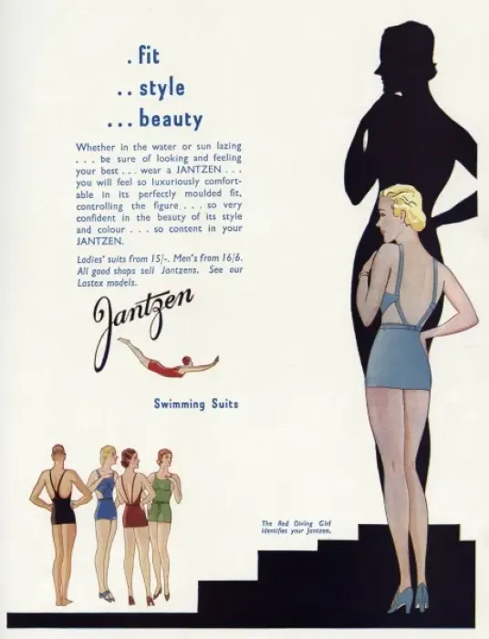 Framed Print : Advert for Jantzen swimming suits 1934 Framed Print : Advert for Jantzen swimming suits 1934