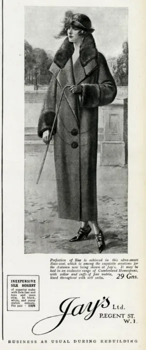Framed Print : Advert for Jays womens coats 1923 Framed Print : Advert for Jays womens coats 1923