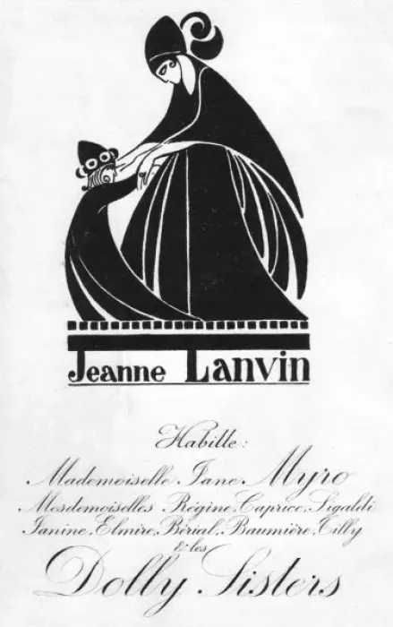 Framed Print : Advert for Jeanne Lanvin and the Dolly Sisters Framed Print : Advert for Jeanne Lanvin and the Dolly Sisters